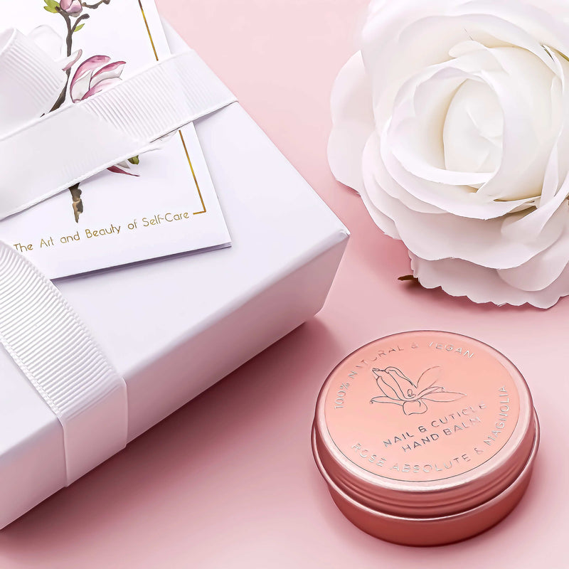 Conditioning Treatment Balm for Restoring and Healing Dry Peeling Cuticles and Extremely Dry Cracked Hands. Restores and Strengthens Weakened Nails. Beautifully Scented Balm with Rose Absolute. Natural & Vegan Cuticle and Hand Balm -gift set