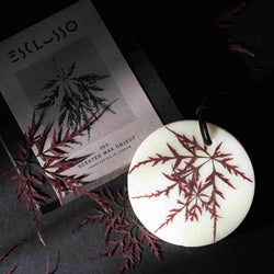 Scented Wax. Luxurious Home Fragrance. Air Freshener. Luxury air freshener, Best Smelling Air Freshener. Exclusso. Gift for women. Designer gift. Japanese Maple Leaf on Scented Oval.