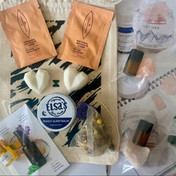 Magnesium Butter, Sleep tea, Lip Intimate Care Sachet, Soya Wax. Elan Skincare Tester Collection