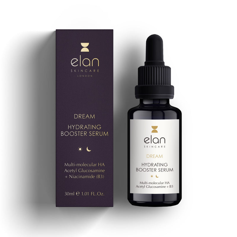 Pure Hyaluronic acid serum from Elan Skincare London with external box