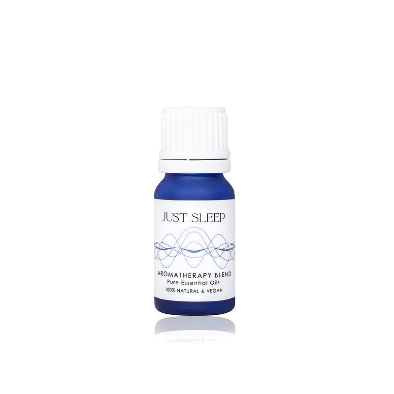 Just Sleep - essential oils for sleep from Elan Skincare, Aromatherapy Blend of pure essential oils in a blue 10 ml bottle